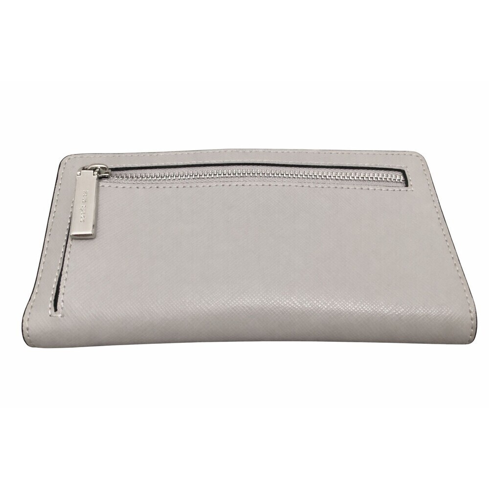 Kate Spade Staci Colorblock Wallet Slim Bifold Nimbus Gray White Wallet Grey New - Picture 5 of 6